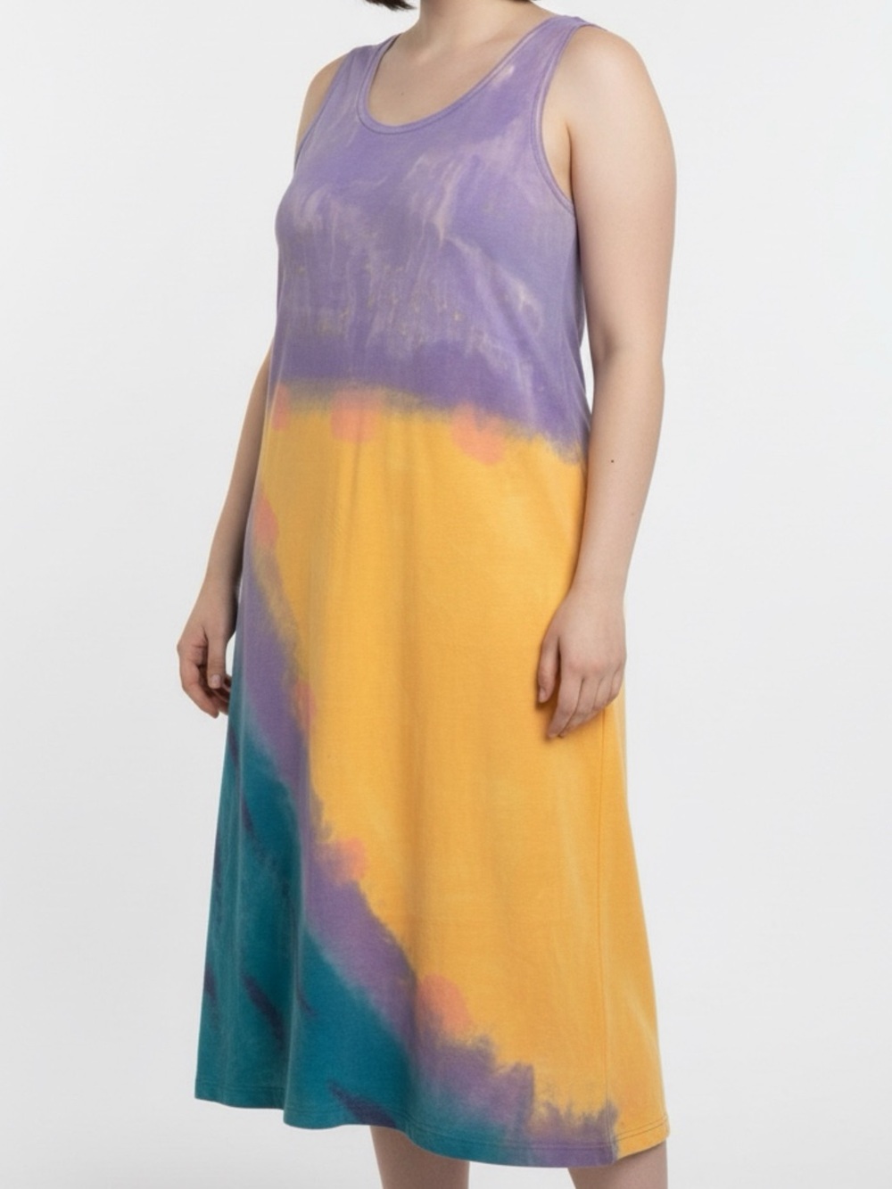 Hand Painted Dress, Cottton, Size Large